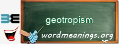 WordMeaning blackboard for geotropism